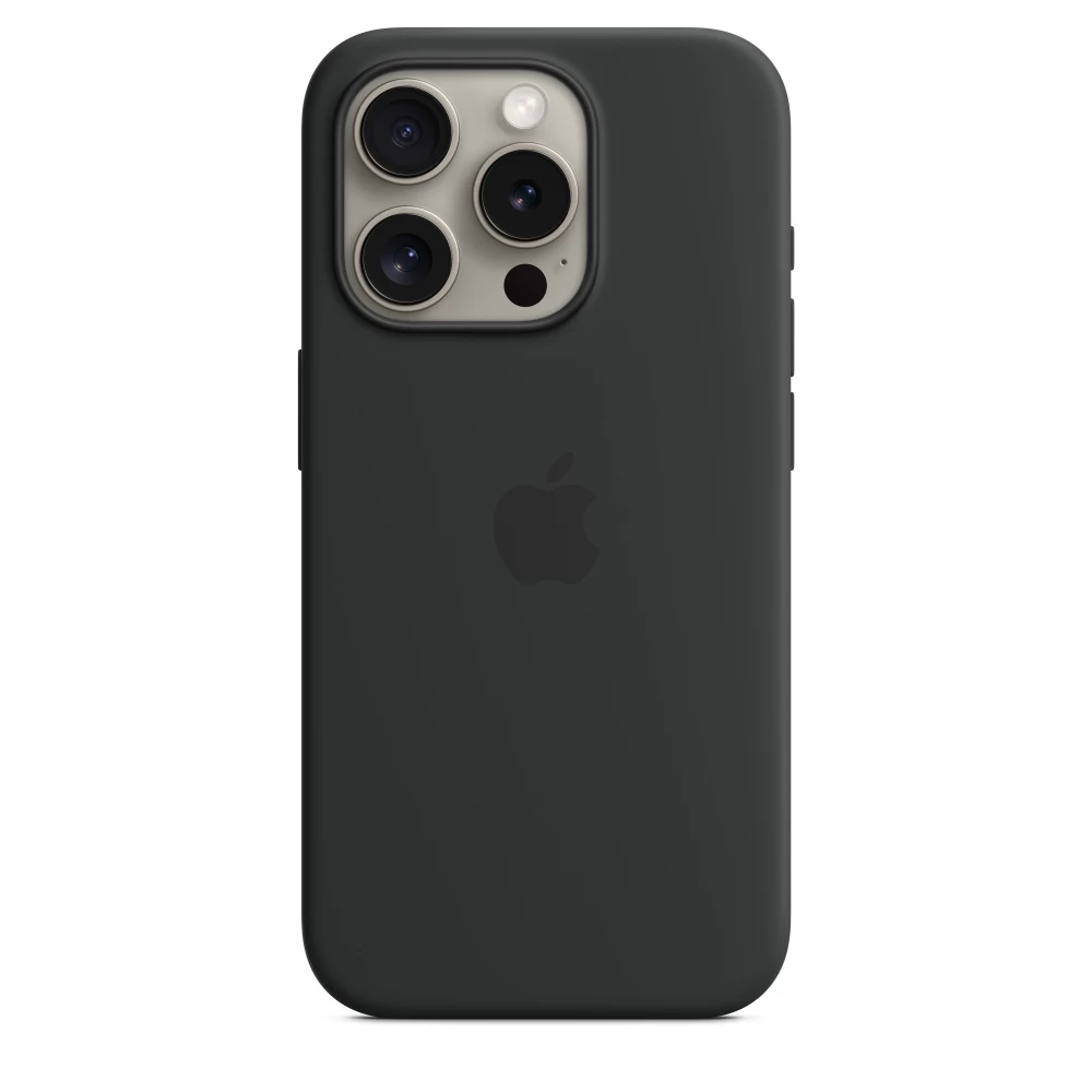 Originalus apple Silikoninis Dėklas iphone 15 Pro Silikoninis Dėklas Magsafe Juodas