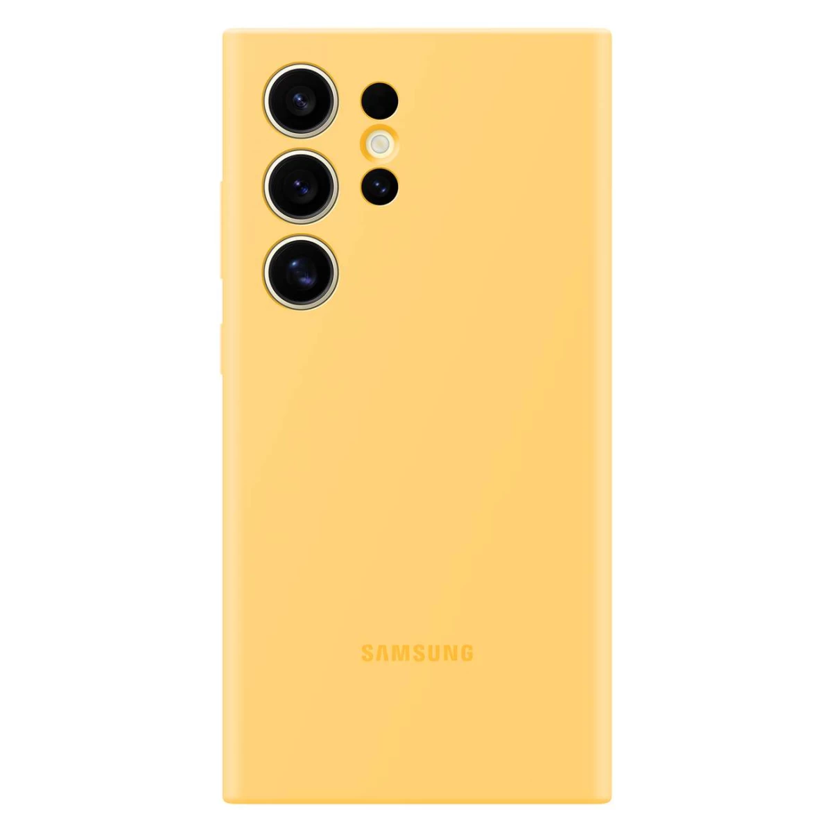 Originalus Silikoninis Dėklas Samsung Galaxy S24 Ultra Silicone Case Yellow
