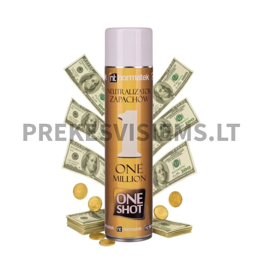 Oro gaiviklis ir kvapų neutralizatorius ONE SHOT, ONE MILLION 600ml