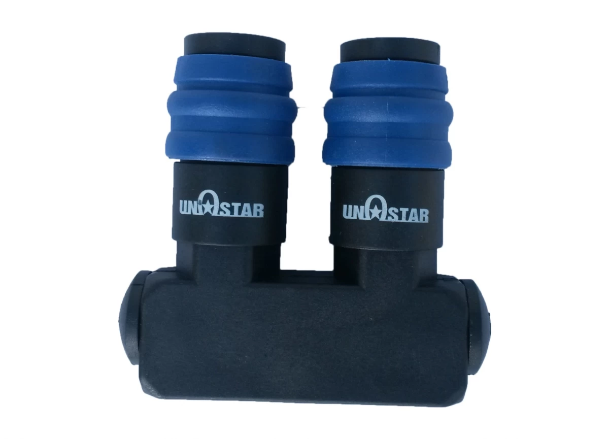 Oro paskirstytojas su 2 lizdais tiesus 1/4 (TSC-2)