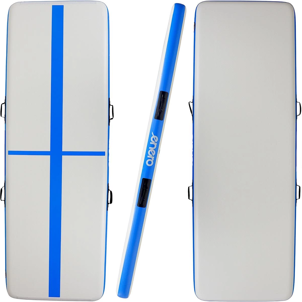 Oro Sunkvežimio Gimnastikos Kilimėlis Akrobatinis Takas 300x100x15cm Elektrinis Siurblys Mėlynas