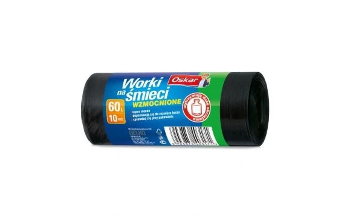 oskar, strong Ld šiukšlių Maišai 60l, 10 Vnt.