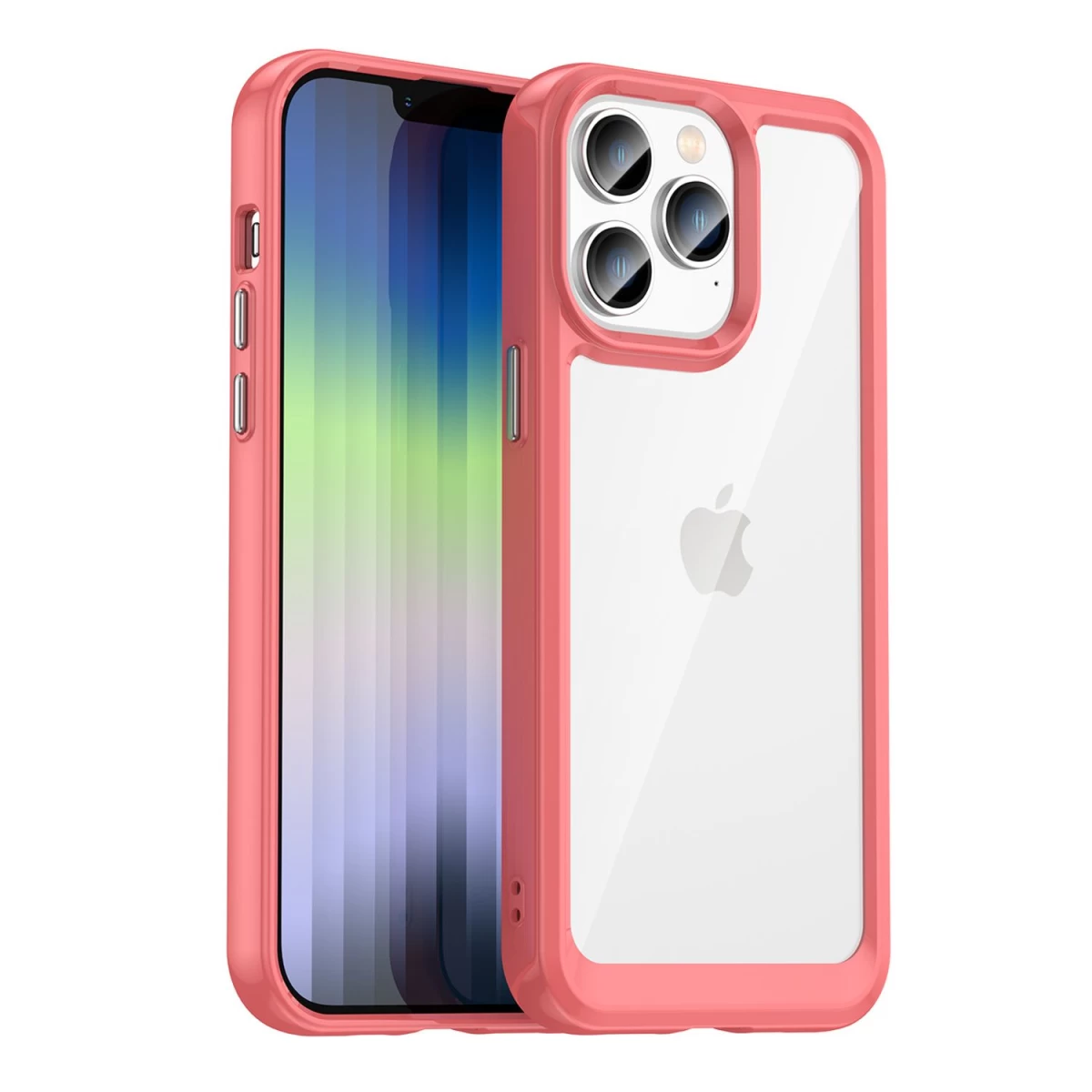 Outer Space Case Iphone 14 Pro Max Standus Dėklas Su Geliniu Rėmeliu, Raudonos Spalvos
