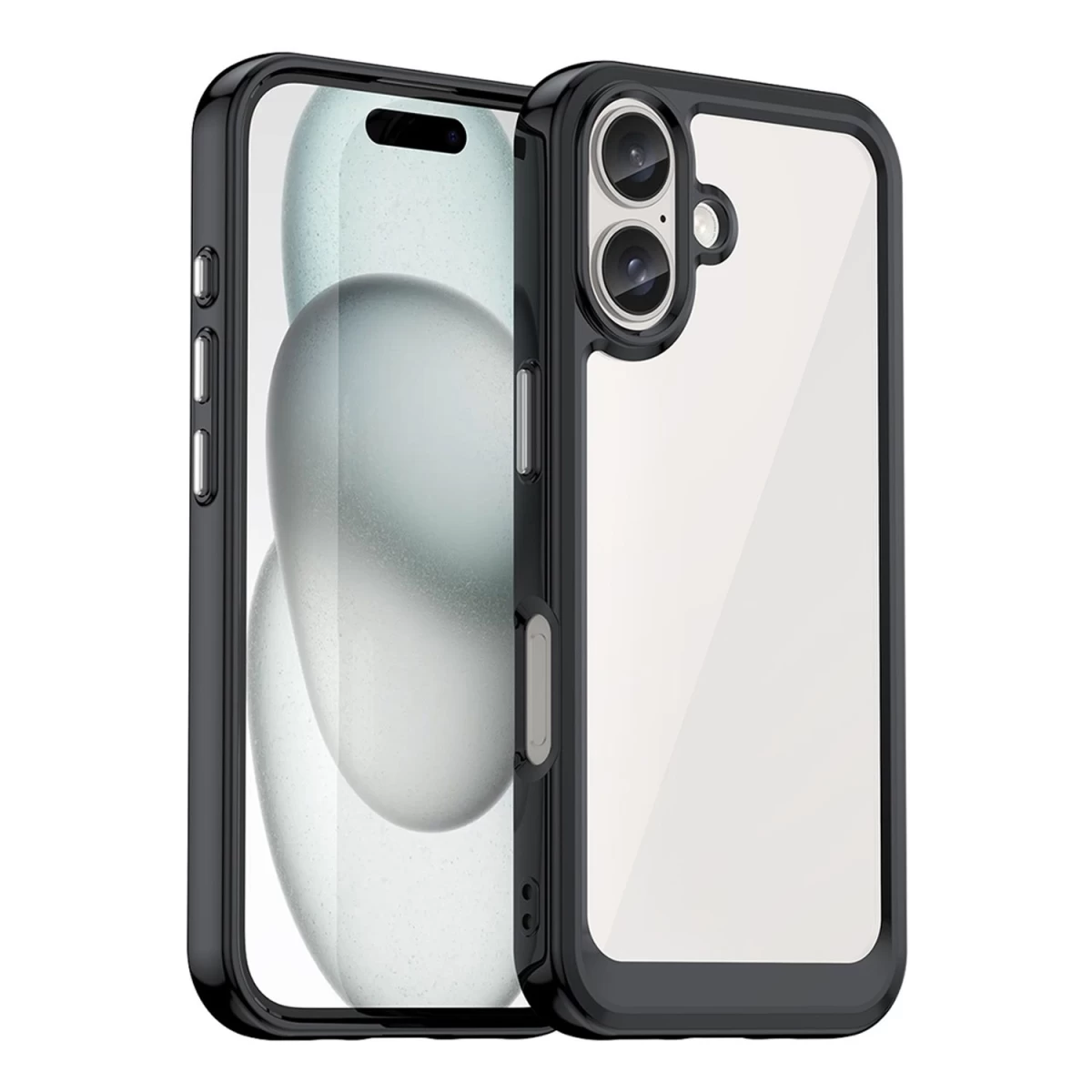 outer Space Dėklas Su Geliniu Rėmeliu Iphone 16 - Juodas