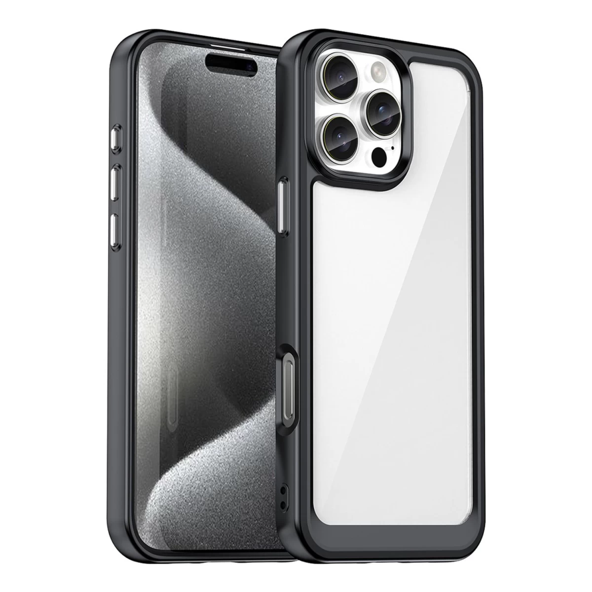 outer Space Dėklas Su Geliniu Rėmeliu iphone 16 Pro - Juodas