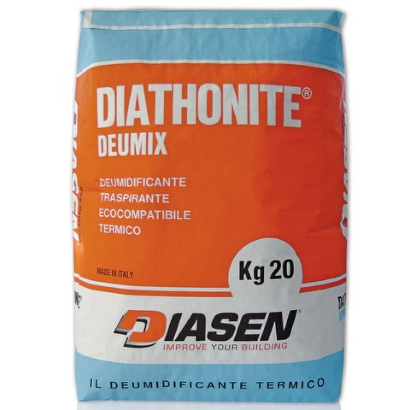 Drėgmę reguliuojantis , sausinantis tinkas Diathonite Deumix. Sanuojantis tinkas