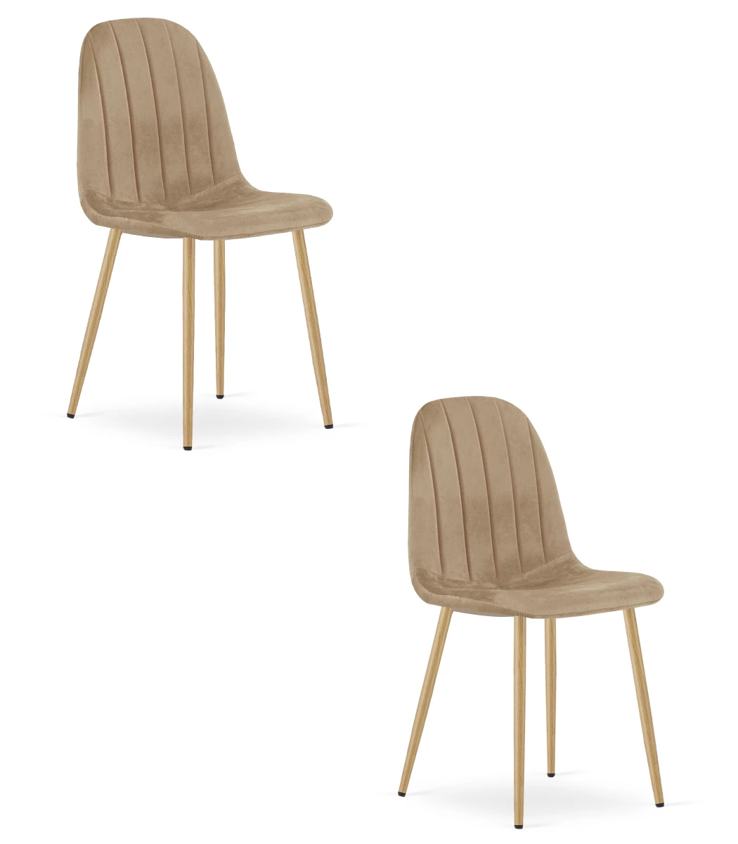 Padva Kėdė - Rudas Aksomas / ąžuolinės Kojos X 2