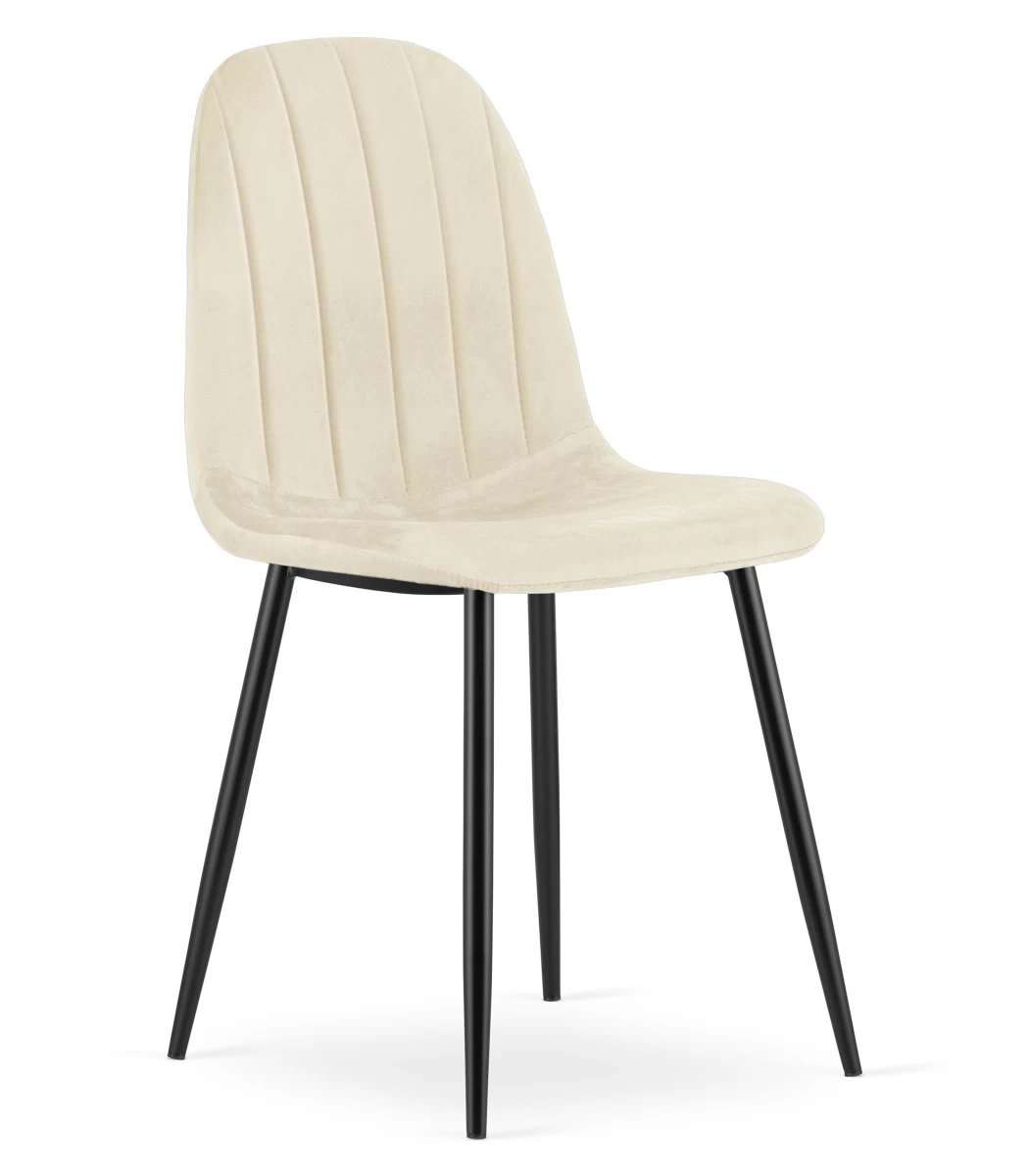 Padva Kėdė - šviesiai Smėlio Spalvos Aksomas / Juodos Kojos X 1