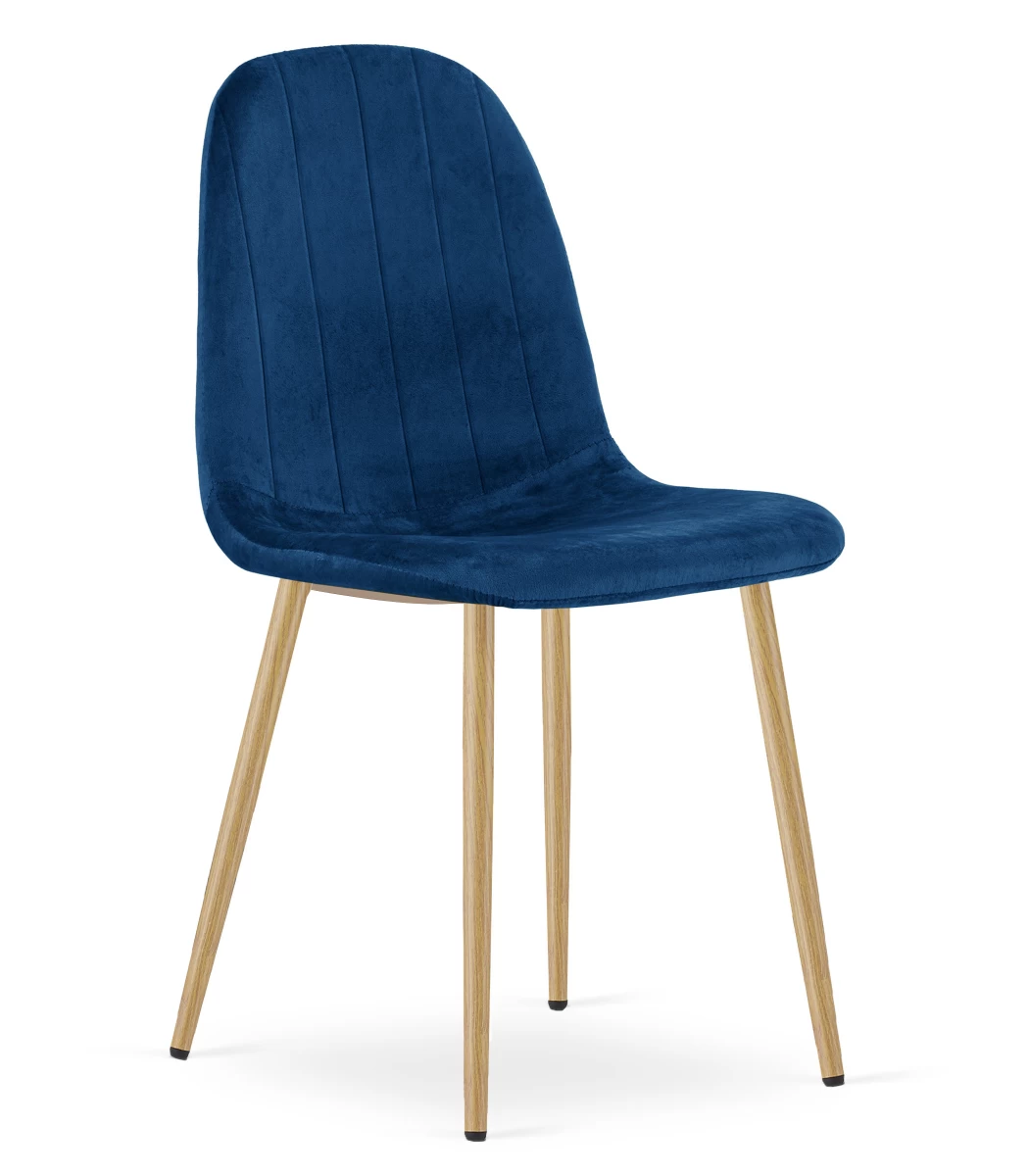 Padva Kėdė - Tamsiai Mėlynas Aksomas / ąžuolinės Kojos X 1