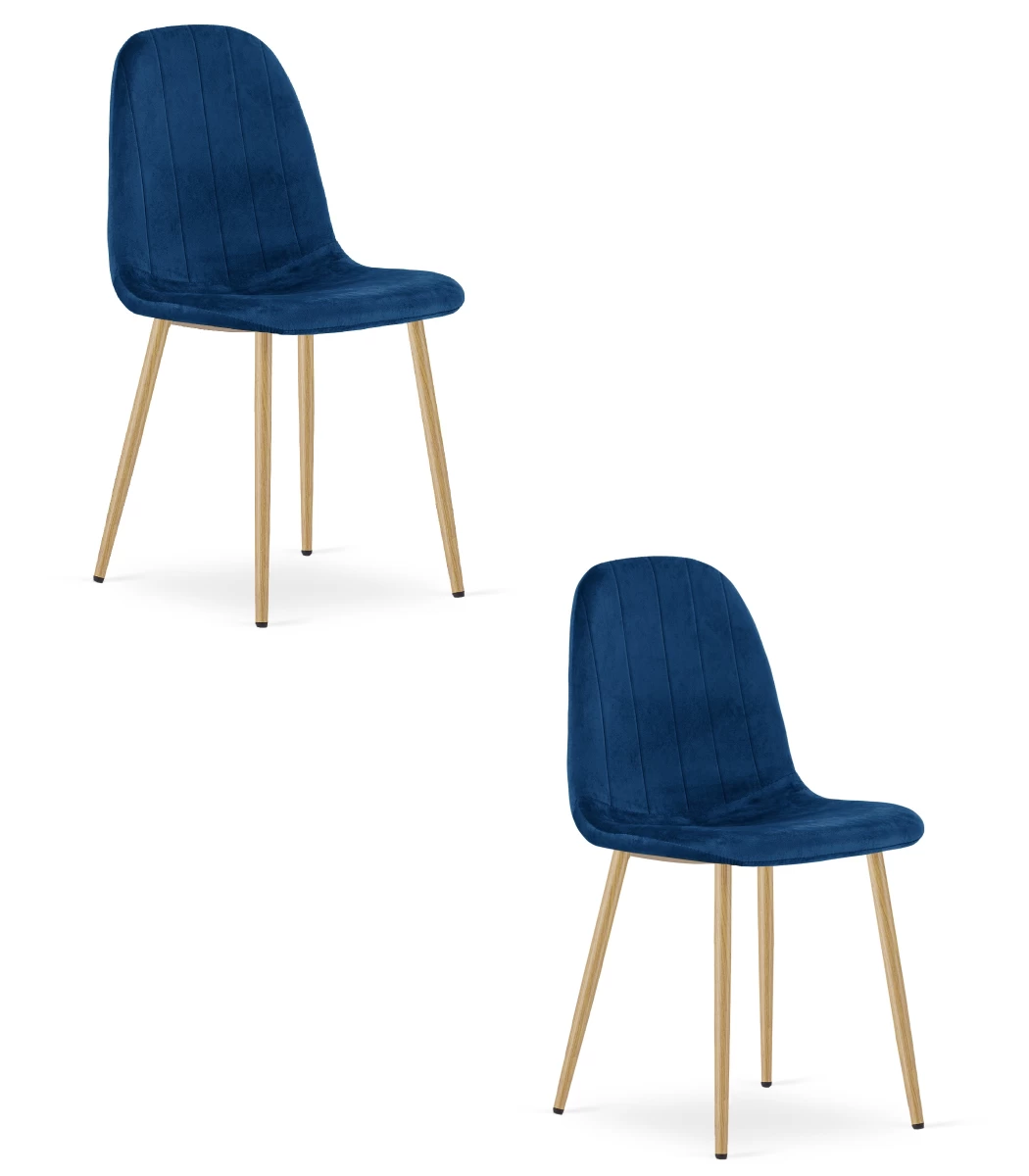 Padva Kėdė - Tamsiai Mėlynas Aksomas / ąžuolinės Kojos X 2