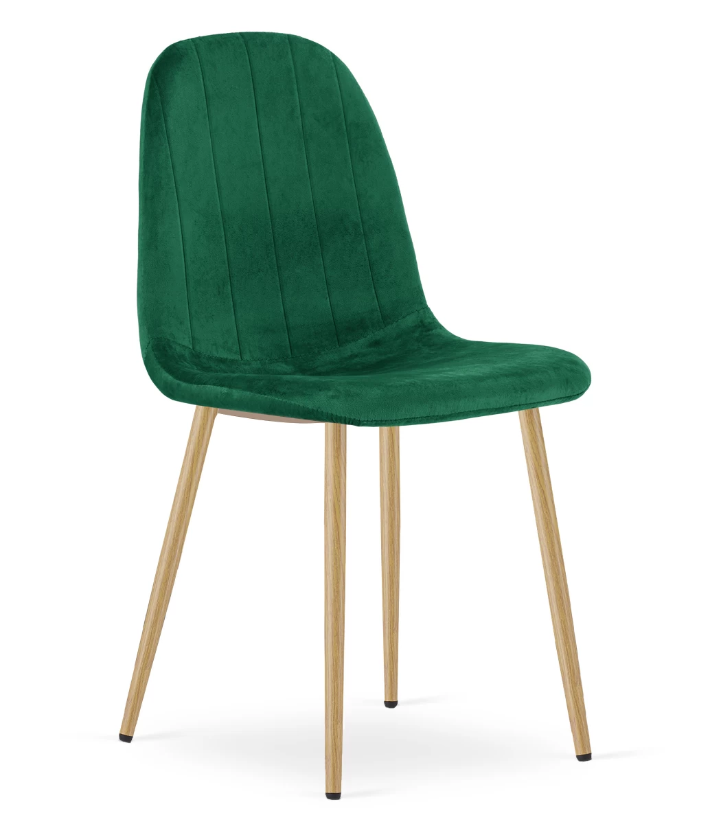 Padva Kėdė - žalias Aksomas / ąžuolinės Kojos X 1