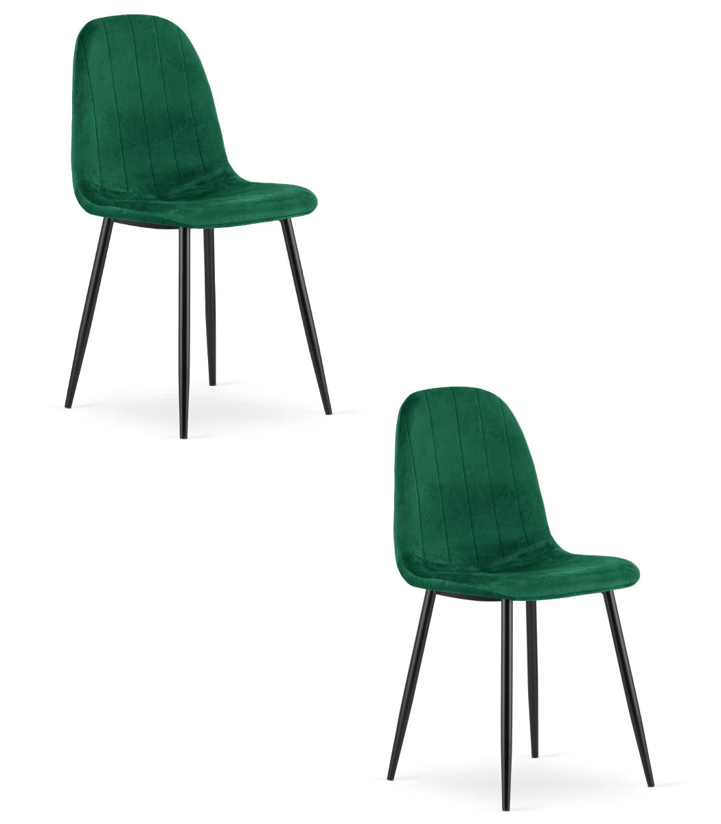 Padva Kėdė - žalias Aksomas / Juodos Kojos X 2