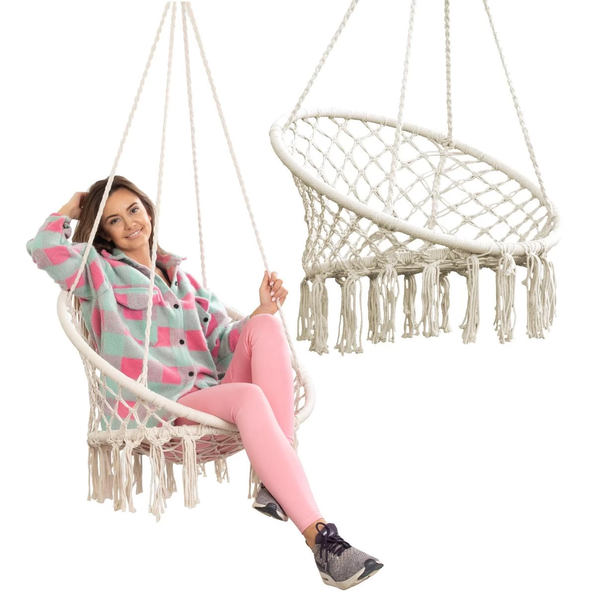 Pakabinama Kabykla Hamacka Bear Nest 80x60cm Ecru