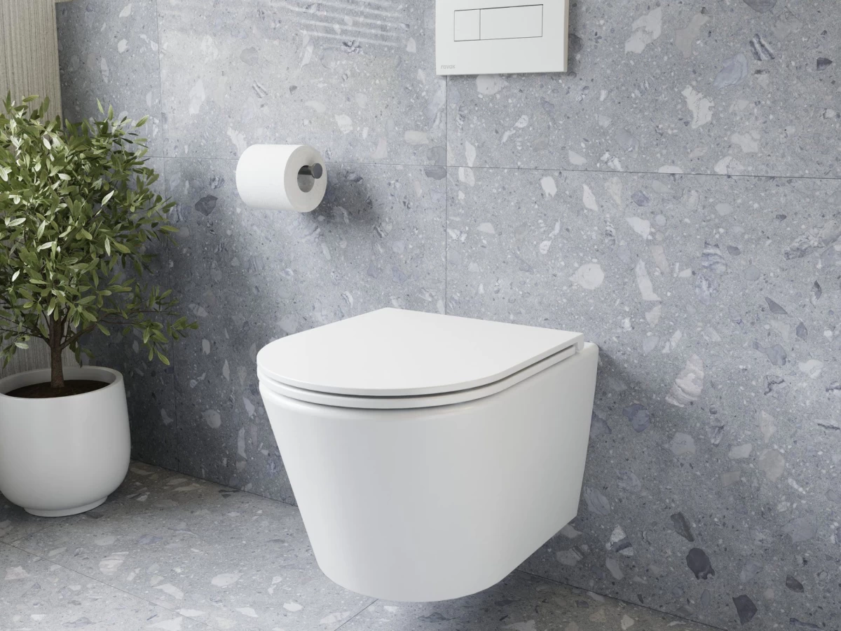 Pakabinamas ant sienos WC Ravak Flow RimOff set, baltas, X01985