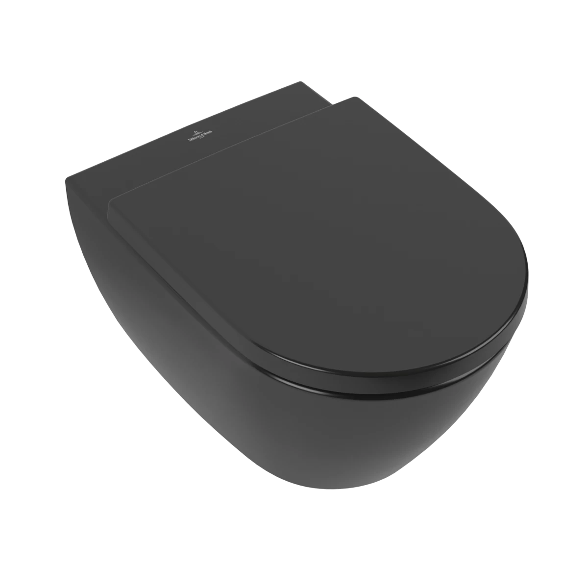 Pakabinamas WC puodas VB Subway 2.0 Rimless DirectFlush, Pure Black CeramicPlus, 5614R0R7