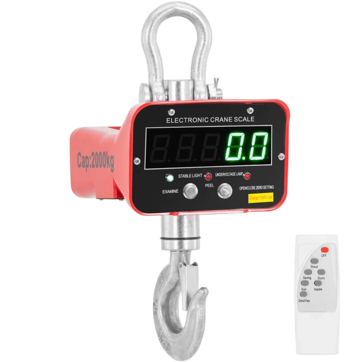Pakabinamos Kablinės Svarstyklės Su Led Nuotolinio Valdymo Pulteliu 2000 Kg / 1 Kg Pakabinamos Kablinės Svarstyklės Su Led Nuotolinio Valdymo Pulteliu 2000 Kg / 1 Kg