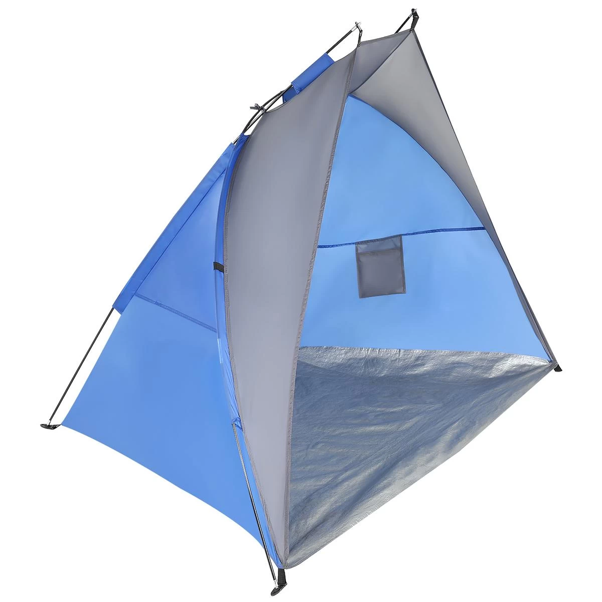 Palapinė Nuo Saulės 200x120x120cm Pilkai Mėlyna Enero Camp