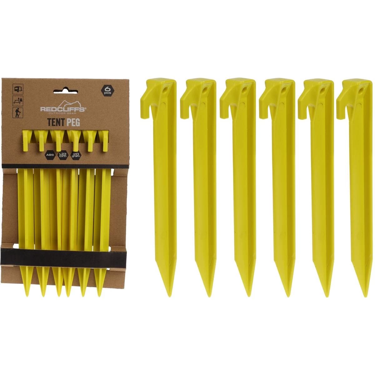 Palapinės Smeigtukai 23cm Kpl. 6vnt. Plastikiniai Redcliffs