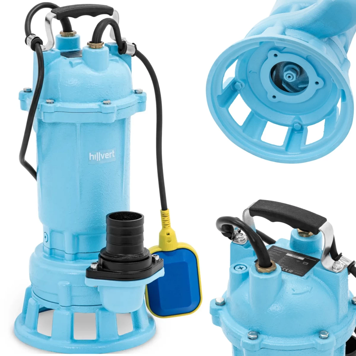 Panardinamasis Nešvaraus Vandens Siurblys Su Atviru Darbaračiu 500 L/min 2100 W
