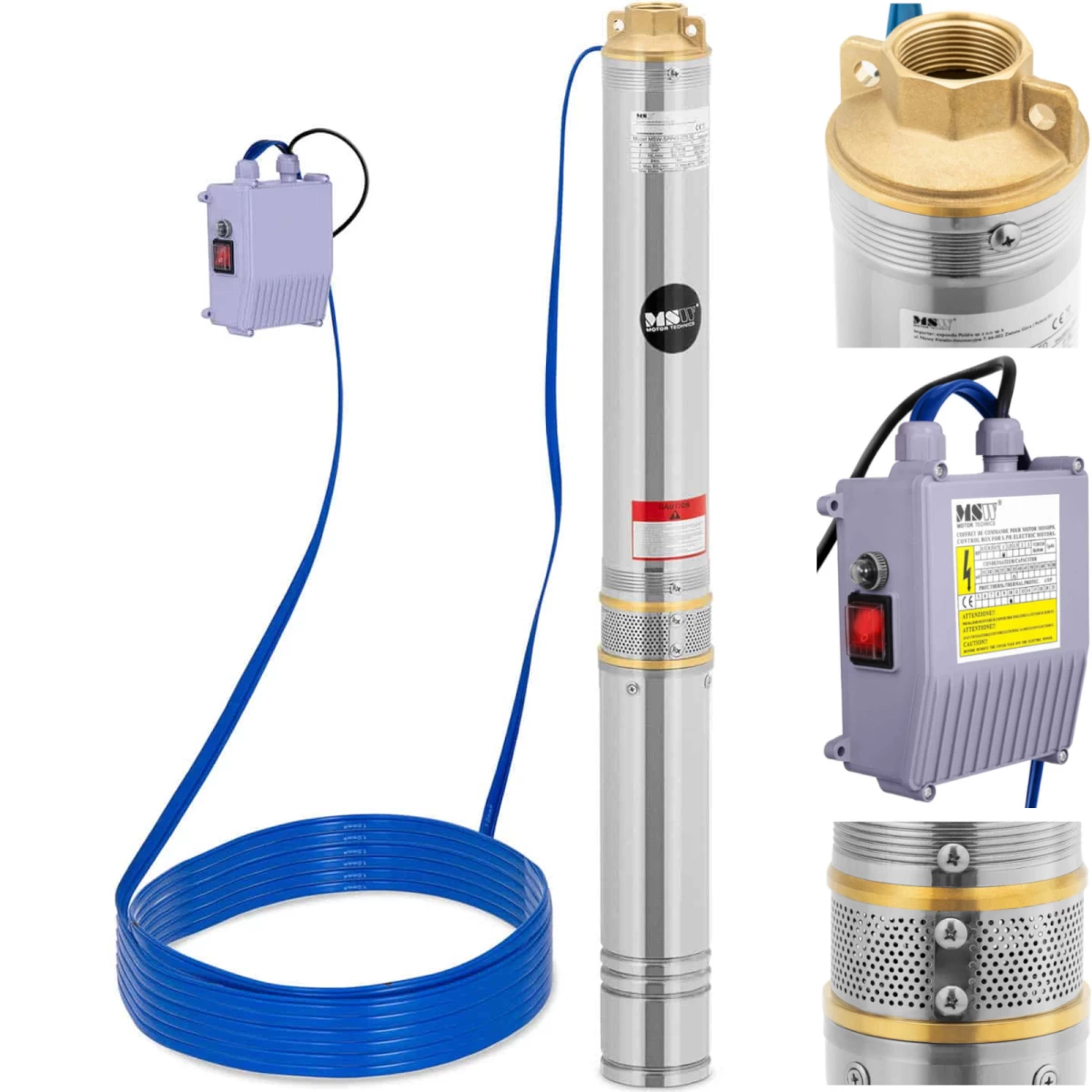 Panardinamasis šulinio Siurblys Stal 1000 W 4000 L/h Iki 91 M