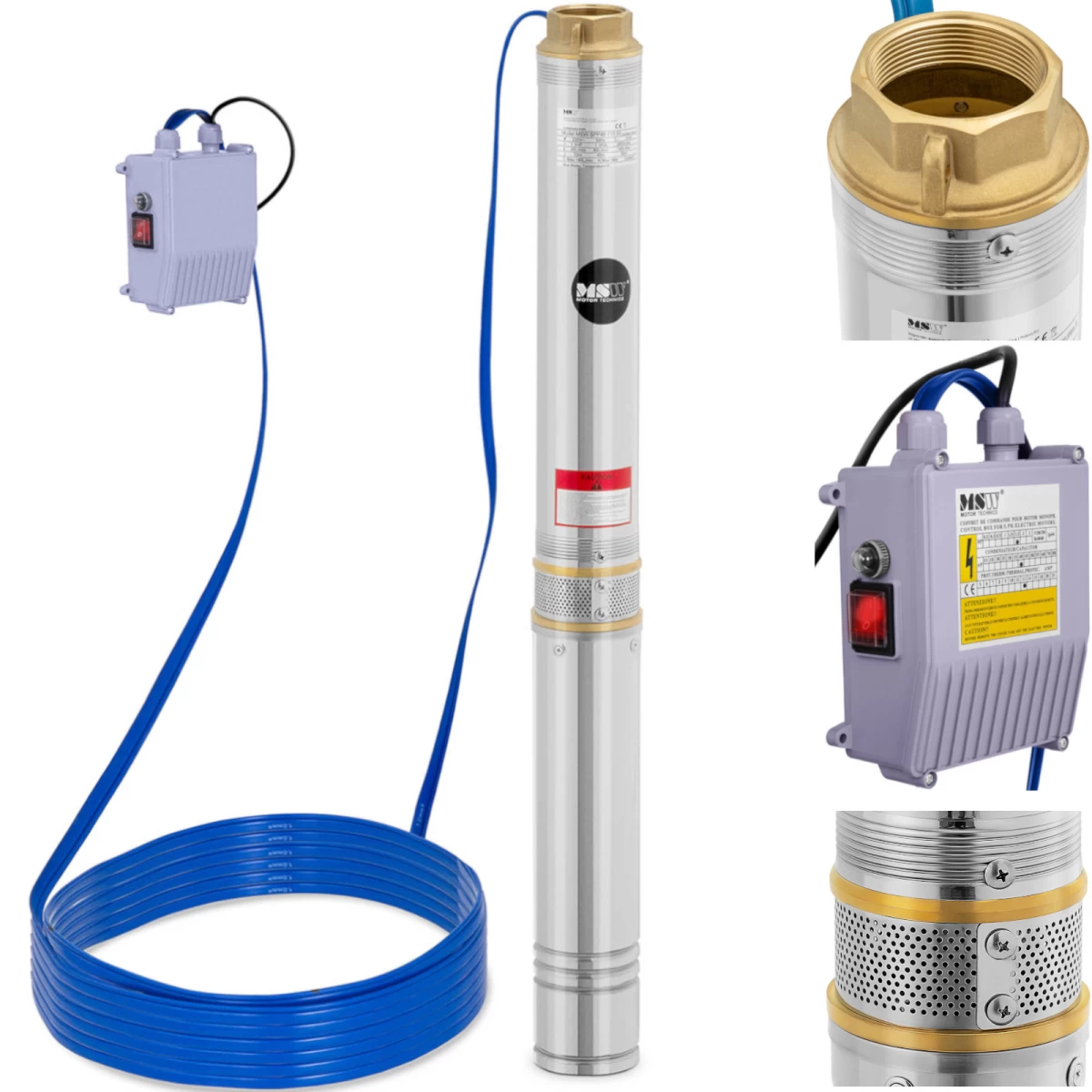 Panardinamasis šulinio Siurblys Stal 1500 W 10800 L/h Iki 54 M