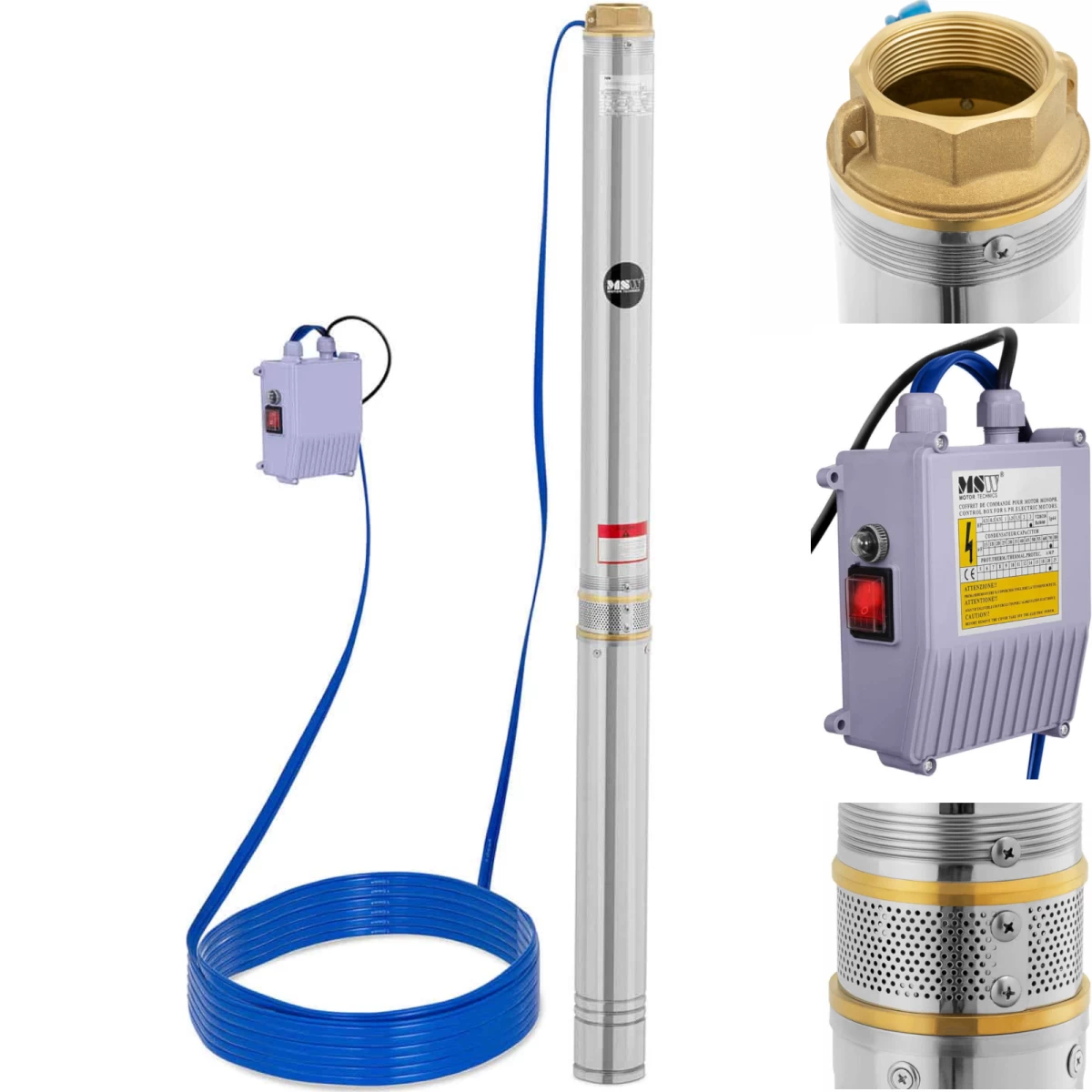 Panardinamasis šulinio Siurblys Stal 3000 W 10800 L/h Iki 96 M