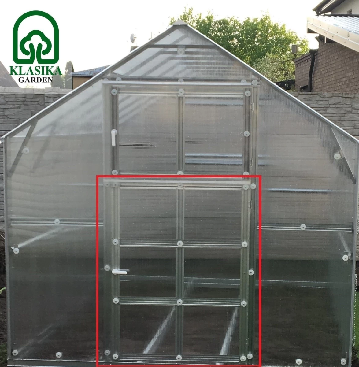 Papildomos durys gale šiltnamiui HOUSE be dangos; 96 x 123 cm