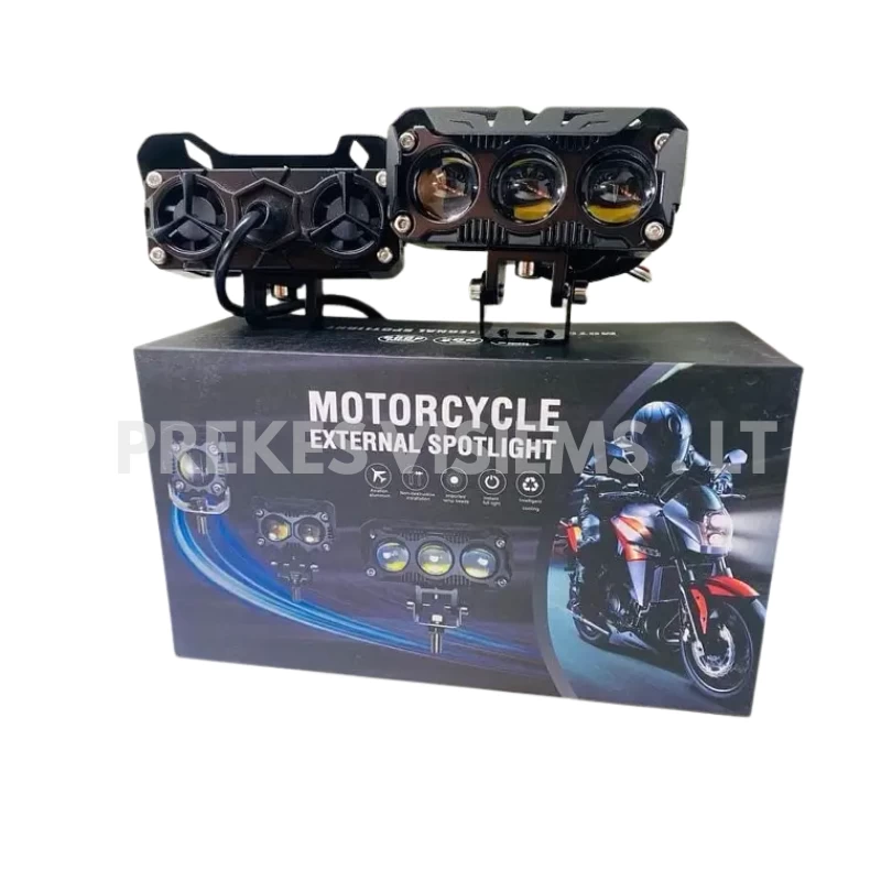 Papildomų LED žibintų rinkinys motociklui, 4500LM