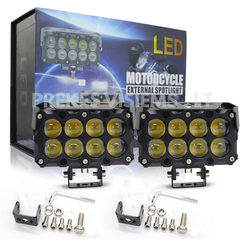 Papildomų LED  žibintų rinkinys motociklui