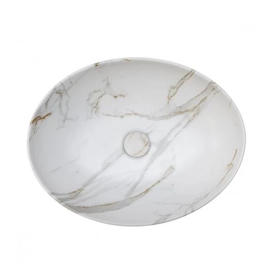 Pastatomas praustuvas RIHO Marmic Oval 51x40 matinis baltas W031004M00