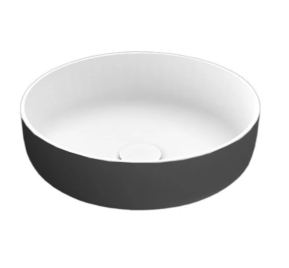 Pastatomas Xonyx™ lieto akmens praustuvas Balteco NEO C ø 41 cm, juodai dažyta išore