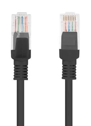 Patchcord k.5e 30M fluk czarny PCU5-10CC-3000-B