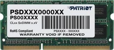 Patriot Atmintis (sodimm/ddr3/4 Gb/1600 Mhz/1,35 V/11cl/single)