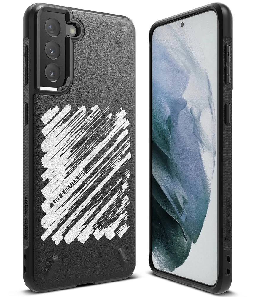 Patvarus Dėklas Galaxy S21+ 5g Onyx Design Paint Black