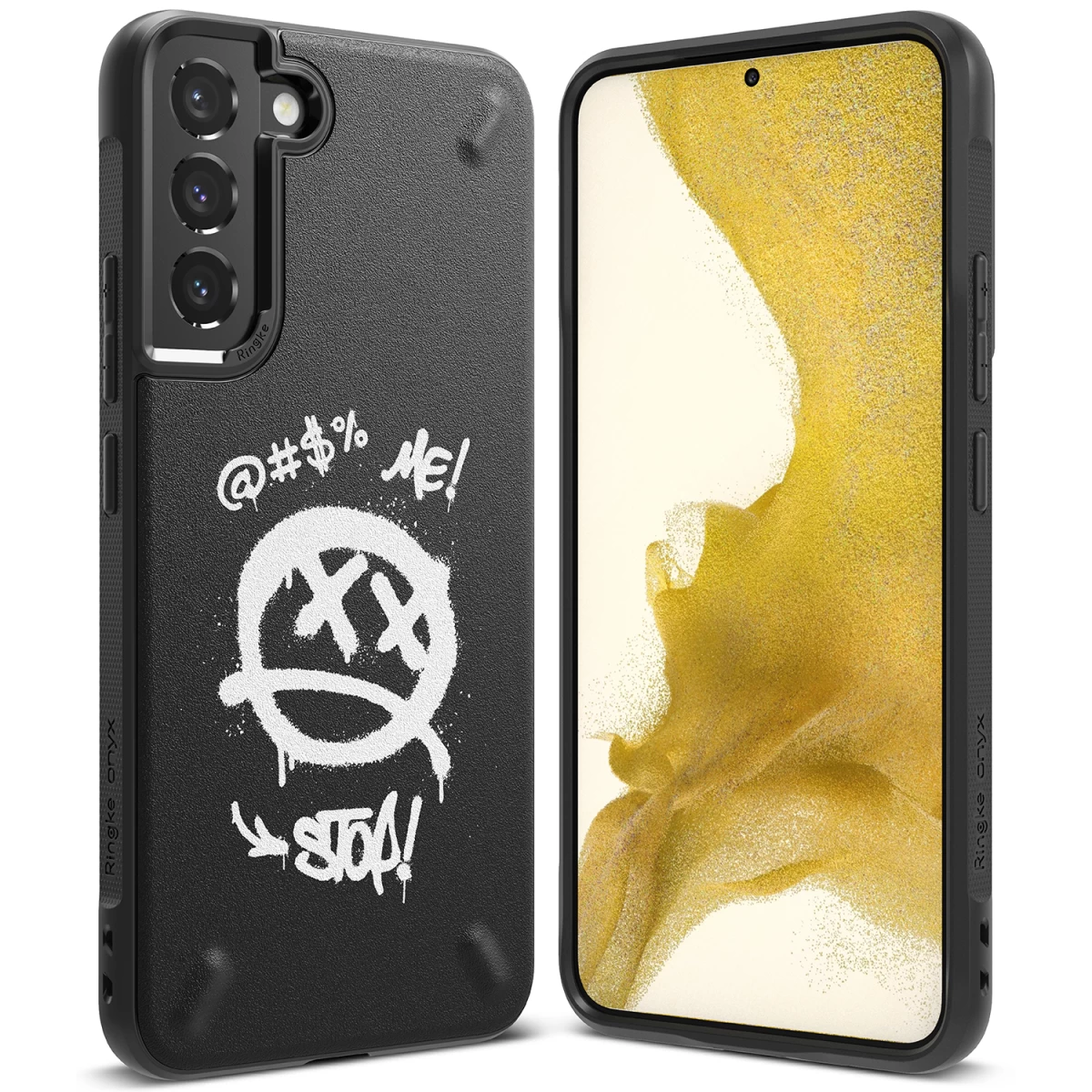 Patvarus Dėklas Galaxy S22+ Onyx Design Graffiti Black