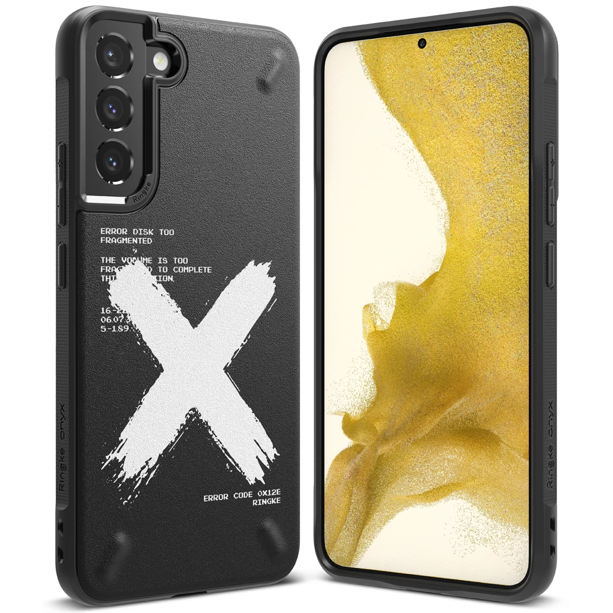 Patvarus Dėklas Galaxy S22+ Onyx Design X Juodas