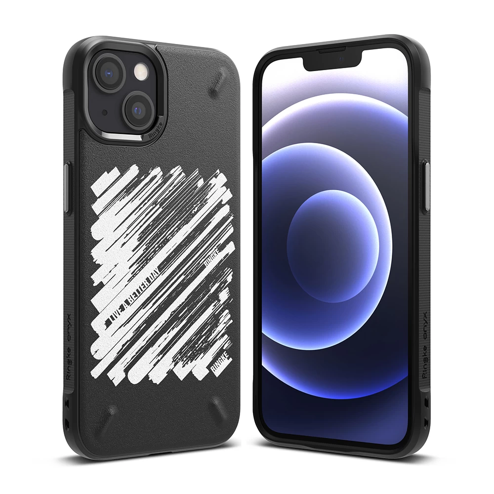 Patvarus Dėklas Iphone 13 Mini Onyx Design Paint Black