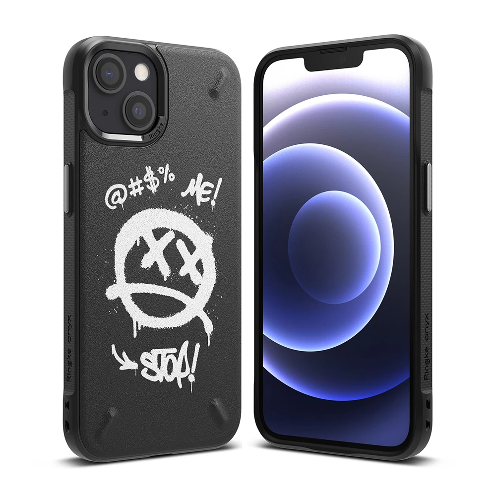 Patvarus iphone 13 Mini Dėklas onyx Design Graffiti, Juodas