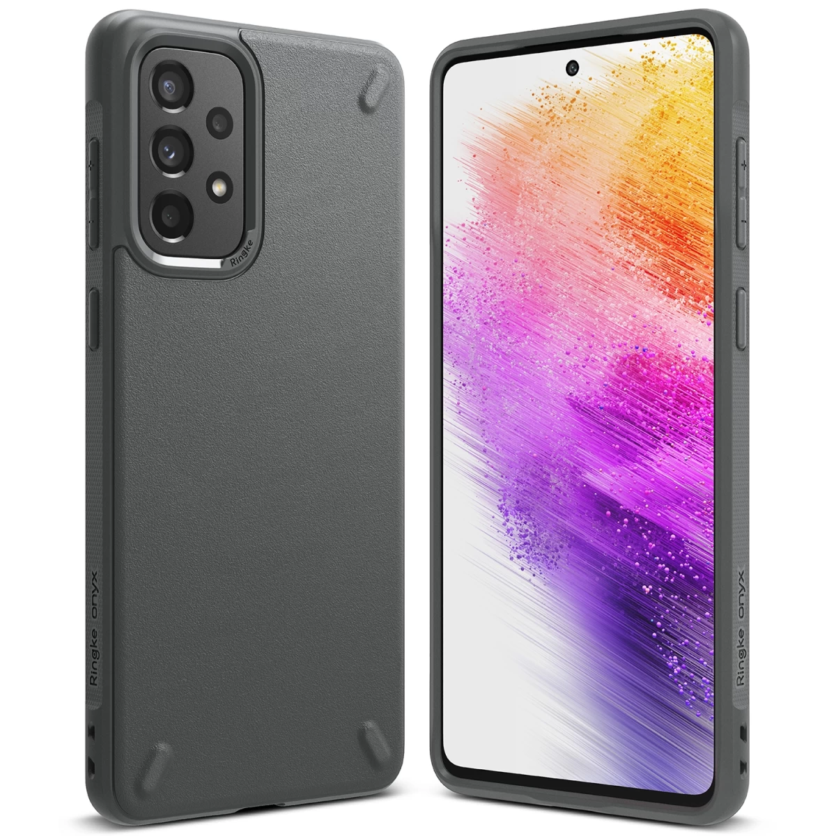 Patvarus Ir Lankstus Dėklas Galaxy A73 Onyx Grey