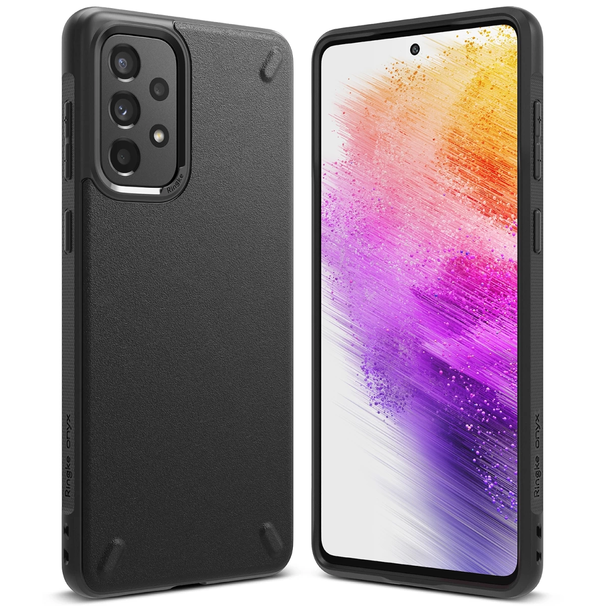 Patvarus Ir Lankstus Galaxy A73 Onyx Black Dėklas