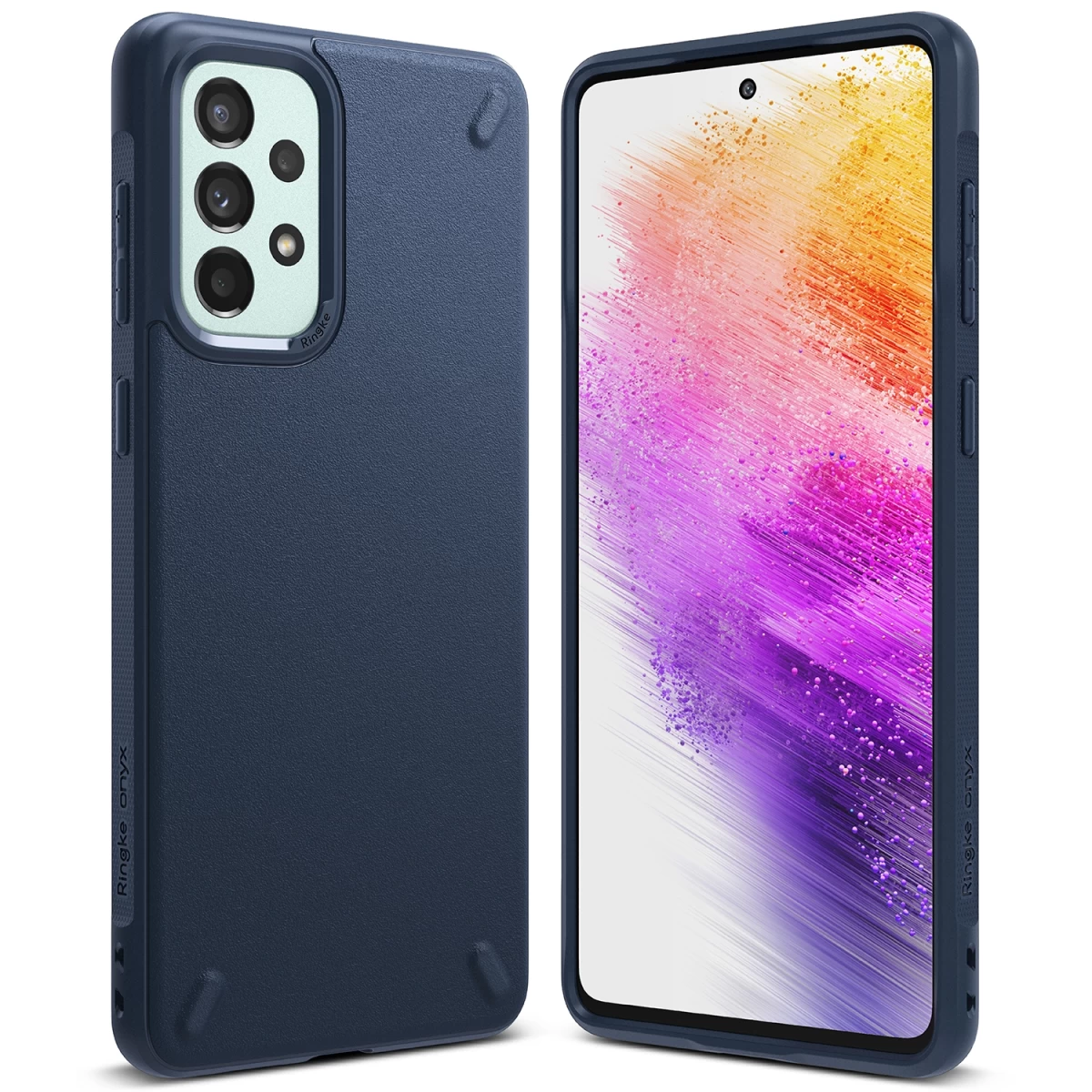 Patvarus Ir Lankstus Galaxy A73 Onyx Tamsiai Mėlynas Dėklas