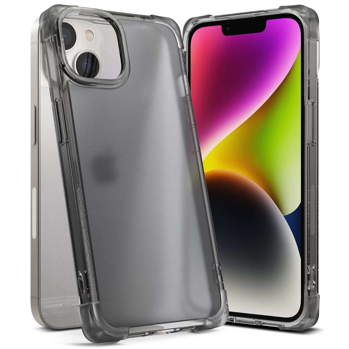Patvarus Ir Tvirtas Dėklas Iphone 14 Plus Fusion Bumper Pilkos Spalvos