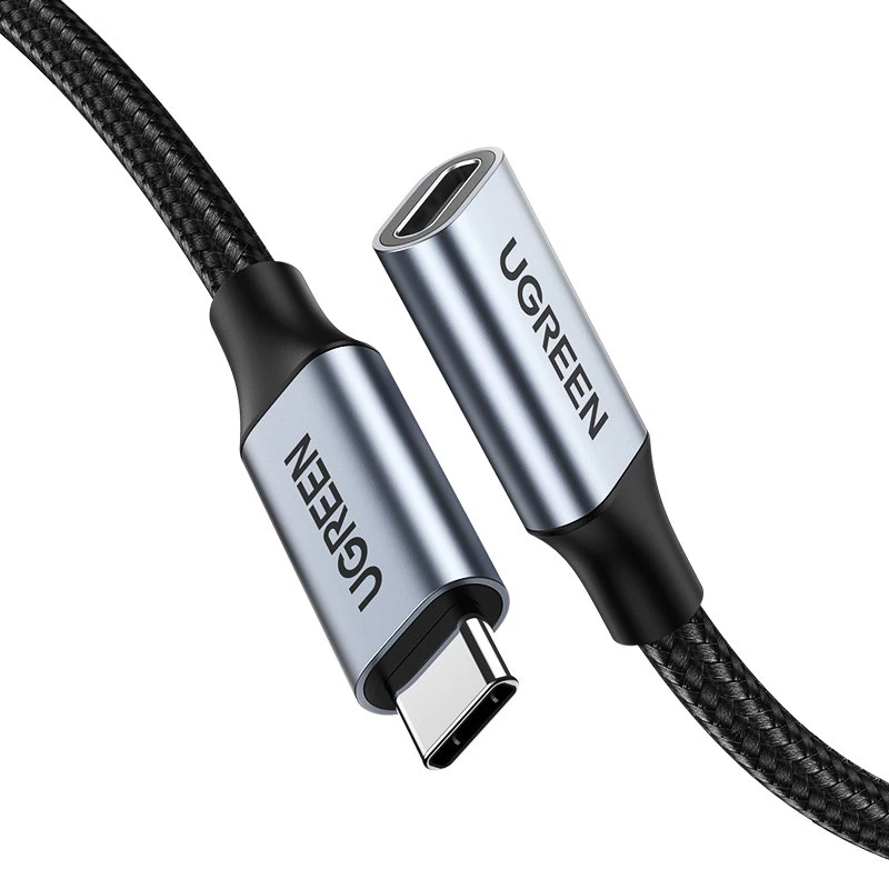 Patvarus Usb-c 3.1 10gb/s Kabelio Ilgintuvas 1 M Pilkos Spalvos