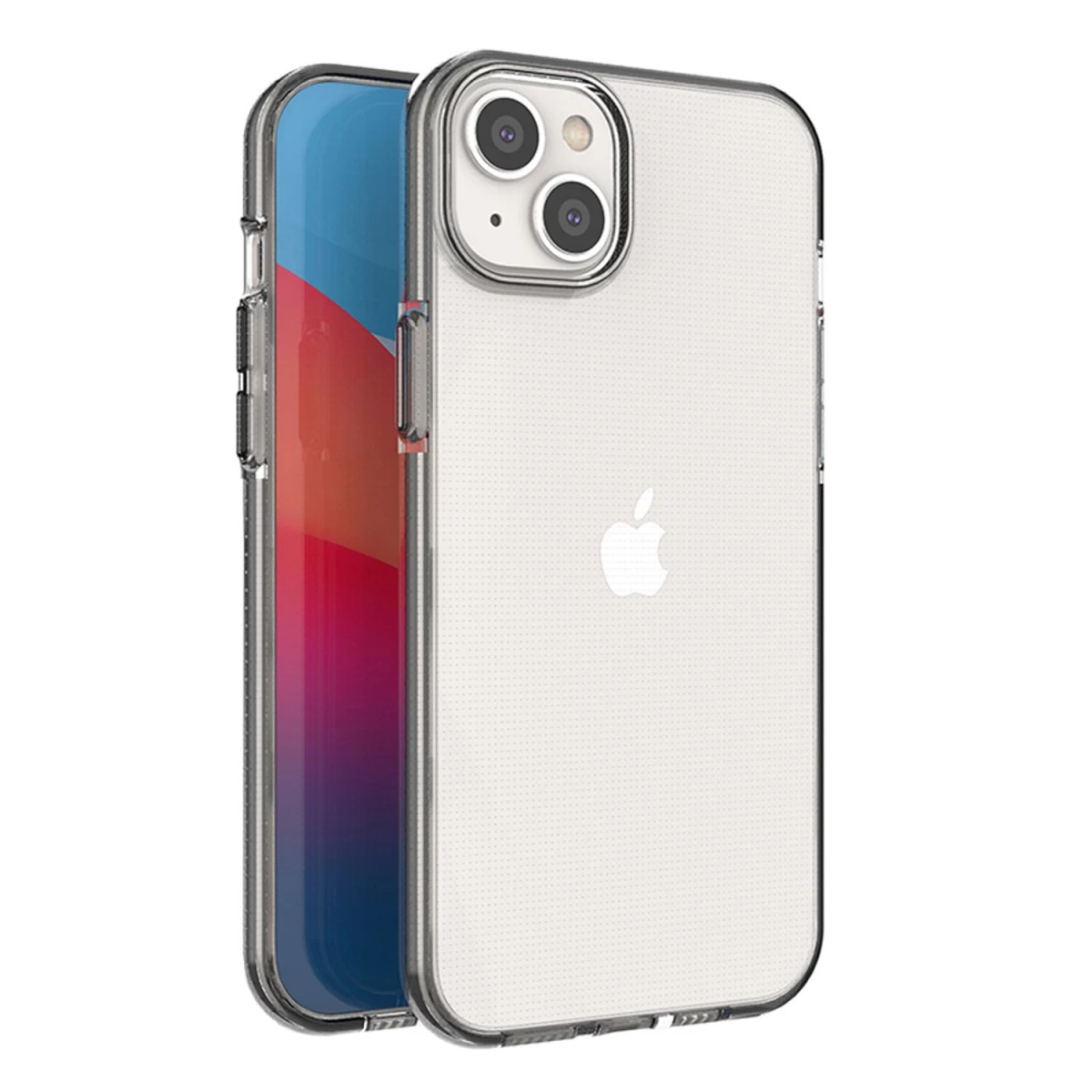 Pavasarinis Dėklas Iphone 14 Plus Silikoninis Dėklas Su Juodu Rėmeliu