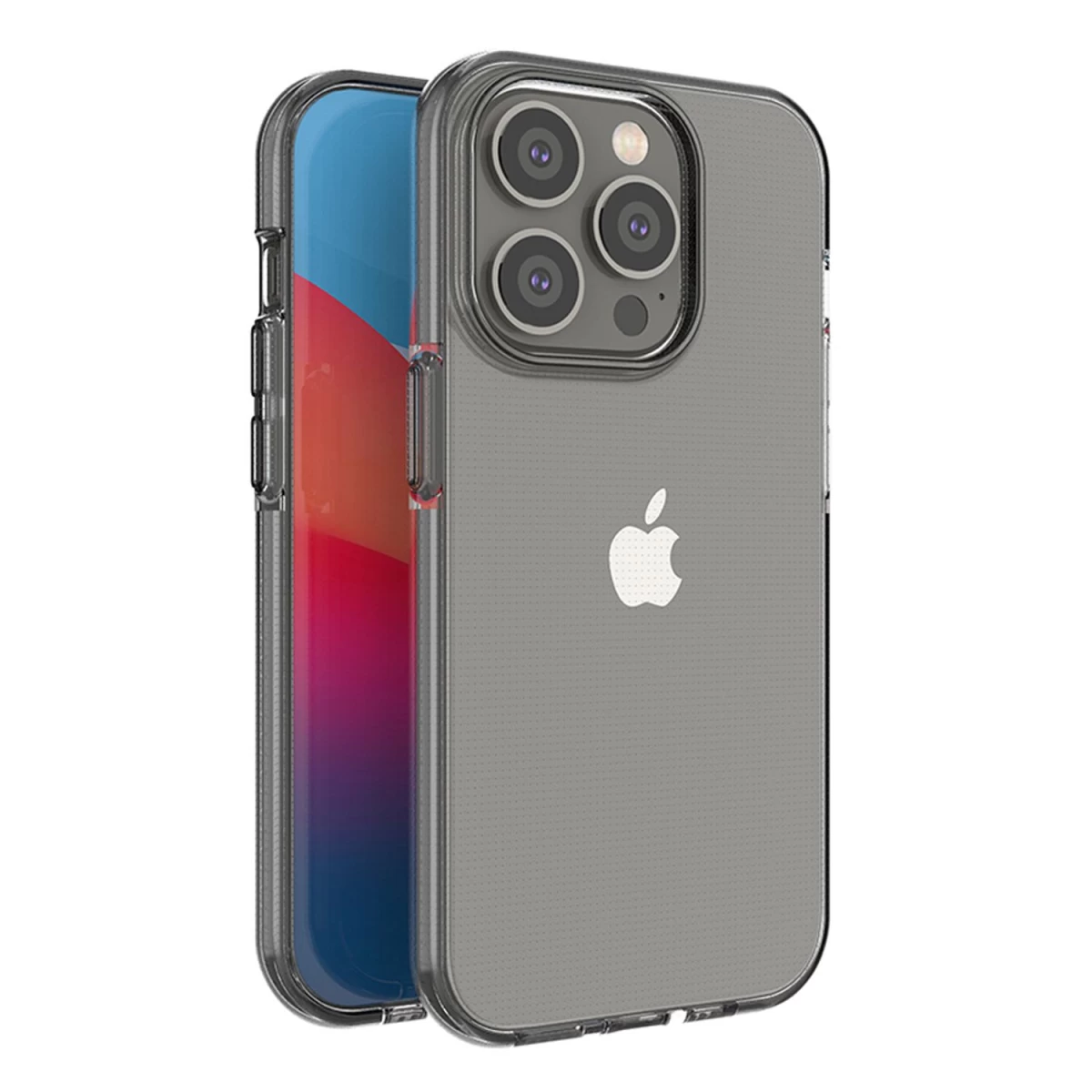 Pavasarinis Dėklas iphone 14 Pro Silikoninis Dangtelis Su Juodu Rėmeliu