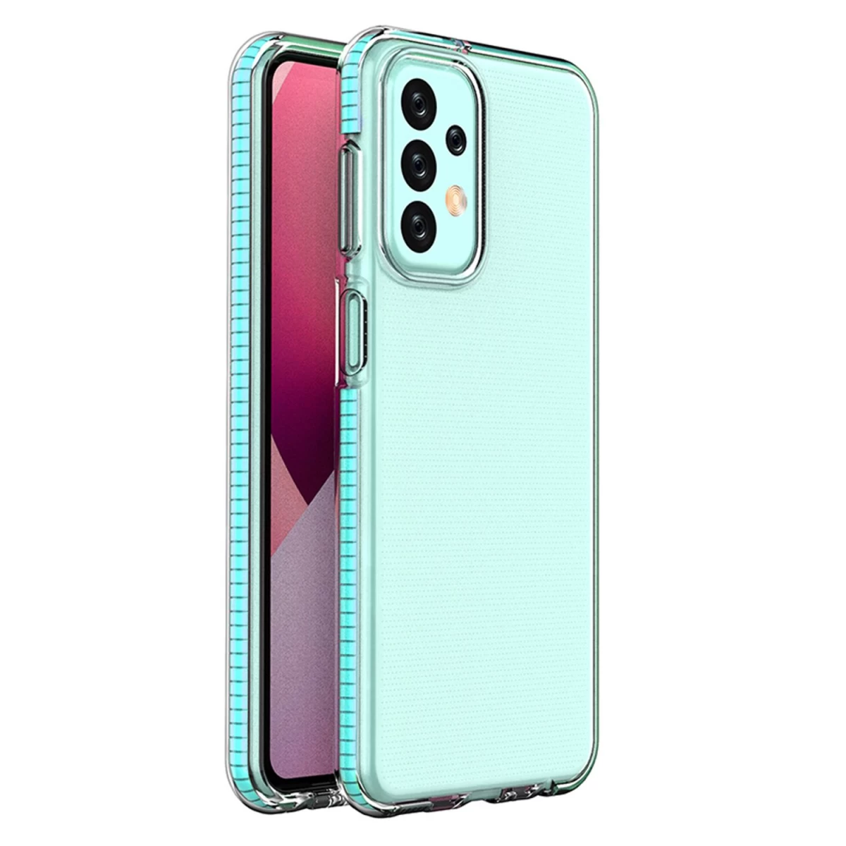 Pavasarinis Silikoninis Dėklas Su šviesiai Mėlynu Rėmeliu, Skirtas samsung Galaxy A23