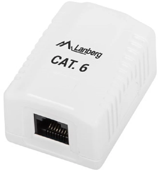 Paviršinio Montavimo Lizdas 1x Rj45 Cat.6 Baltas