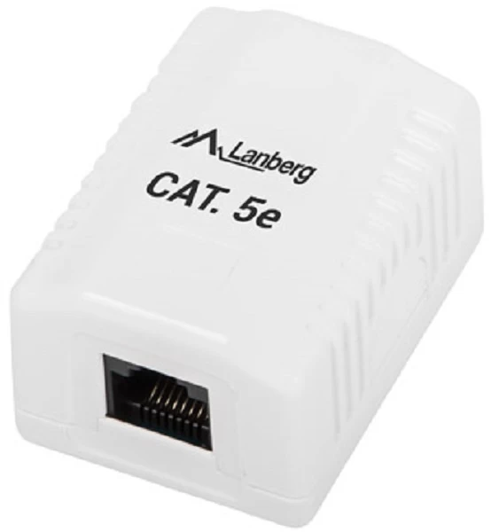 Paviršinis Rj45 Cat.5e Lizdas, Baltos Spalvos