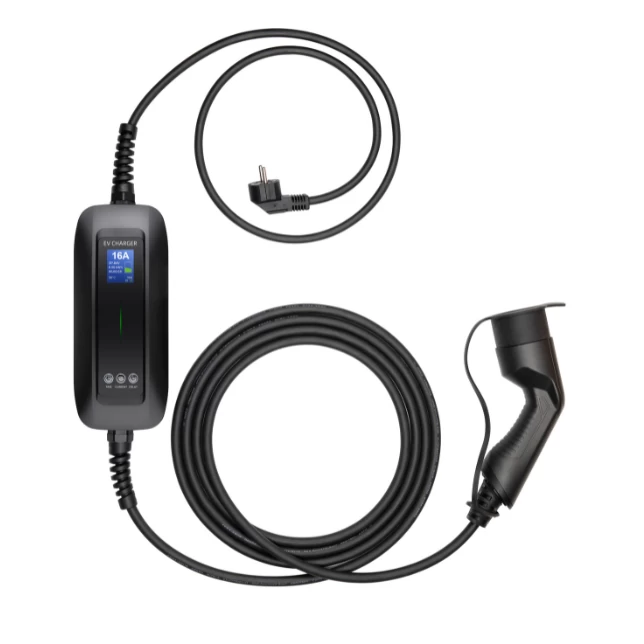 PCD032 nešiojamas EV įkroviklis 3.6kW  Type 2 + Schuko