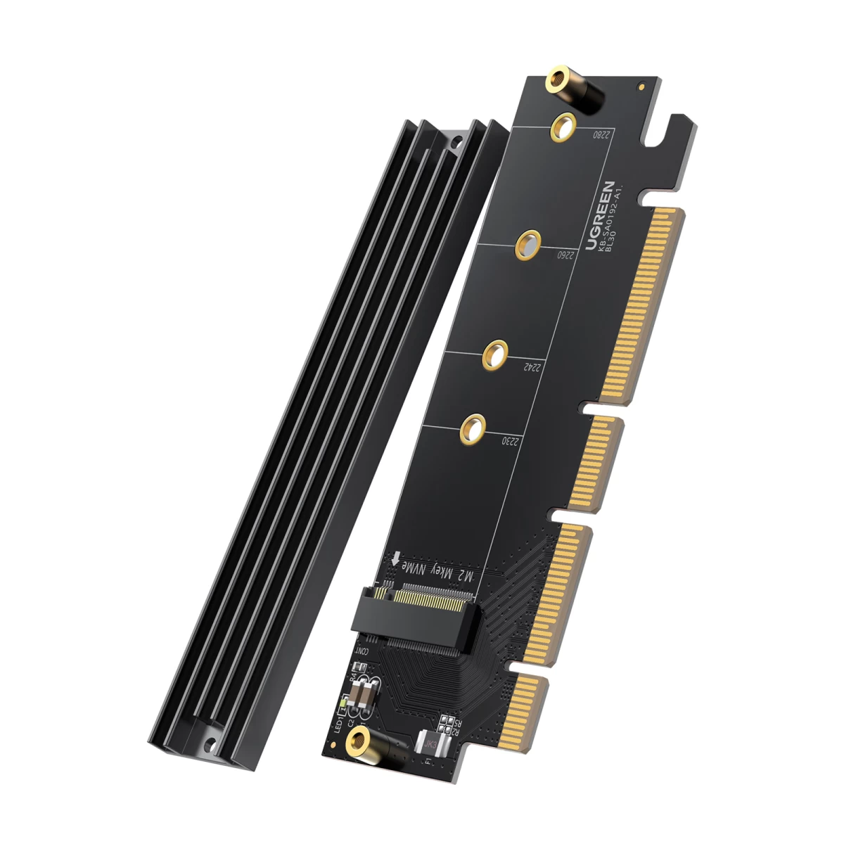 Pcie 4.0 X16 į M.2 Nvme M-key Išplėtimo Plokštė Juoda Pcie 4.0 X16 į M.2 Nvme M-key Išplėtimo Plokštė Juoda